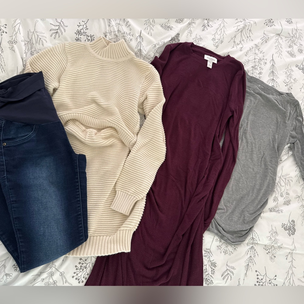 Maternity Clothing Bundle Of Knits and Jeans